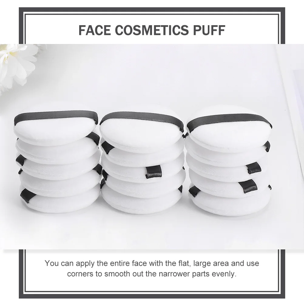 20 piezas aplicadores pequeños de maquillaje facial flocados, herramientas cómodas para esponjas de polvos sueltos para mujeres y niñas