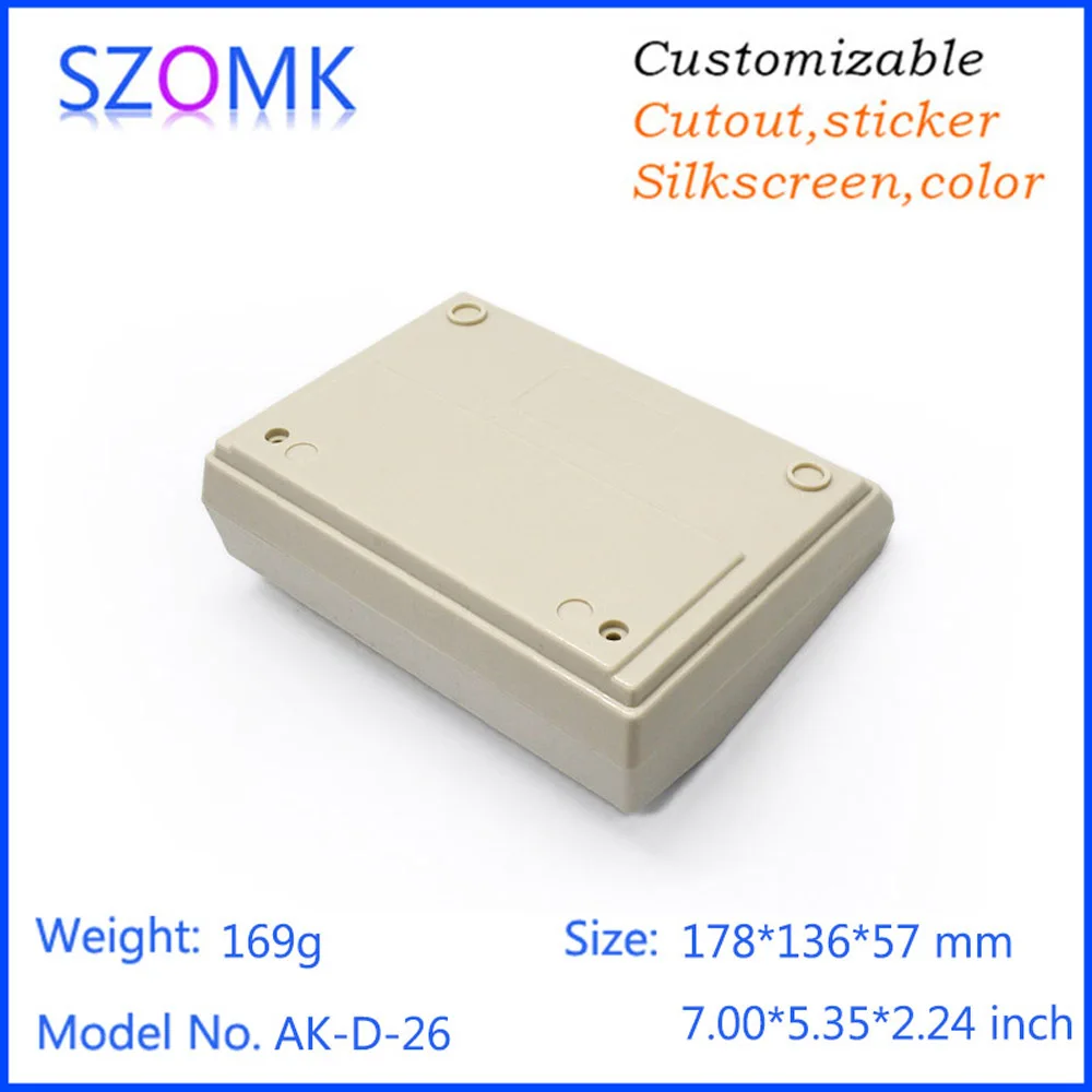 1Piece 178*136*57 mm plastic housing for connectors SZOMK hot selling desktop plastic enclosure for electronics plastic case