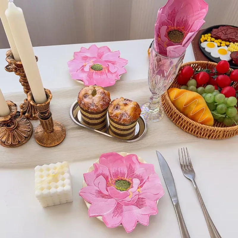10-20-folhas-33-33cm-guardanapos-irregulares-rosa-lotus-de-2-camadas-decoracoes-para-festas-papel-de-seda-colorido-para-decoupage-diy
