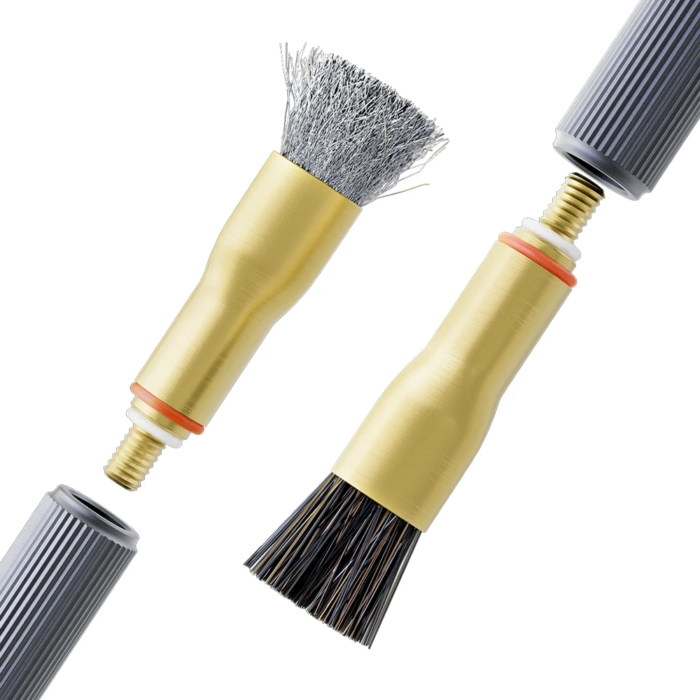 QianLi 012 iHilt Low Gravity Steel/Fur Brush/ Bristle Brush /Brush Head Change/Chips Cleane Brush/2 Brush Head