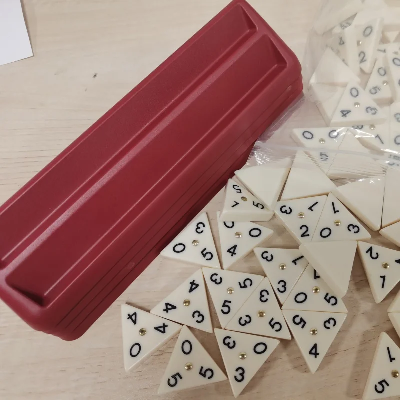 [AIXI] Triangle Brand Melamine Dominoes Game Classic Board Game for Family Gatherings Includes Number Cards Perfect for Playing