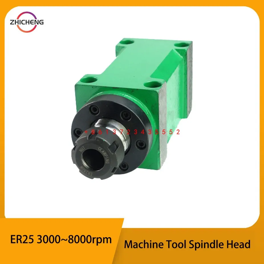 CNC 1500W 1Hp ER25 Power Head Power Unit Max. 3000~8000rpm Machine Tool Spindle Head for boring milling drilling tapping Machine