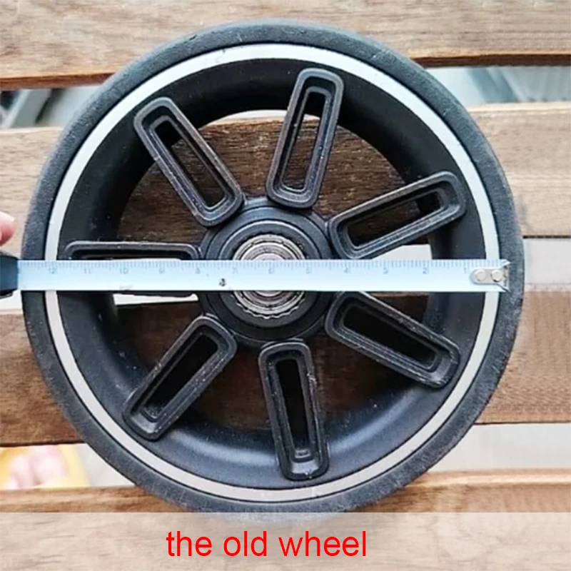 Neumático de rueda de cochecito For Nuna Trvl Buggy rueda delantera o trasera PU sin cámara DIY reemplazo directo accesorios de bebé