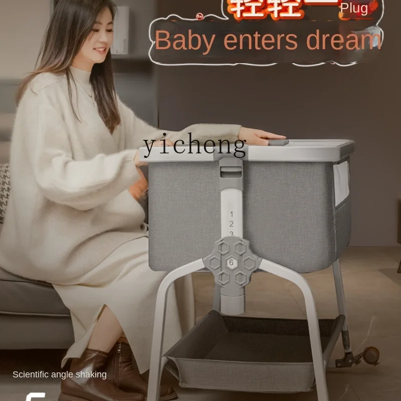 YY Baby Crib Portable Newborn Bassinet Multifunctional Foldable