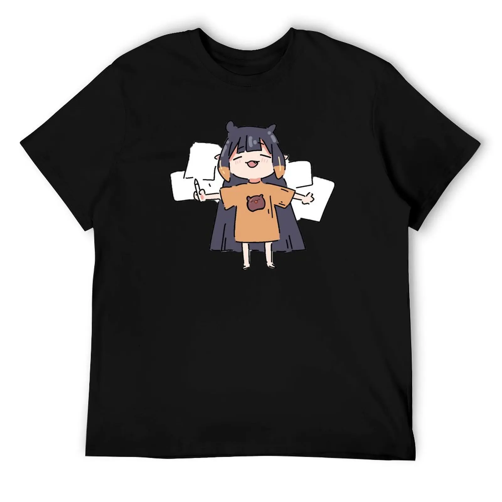 

Hololive EN Ninomae Ina'nis T-Shirt man tshirt t shirts designer men t shirt cotton 100% T-Shirt