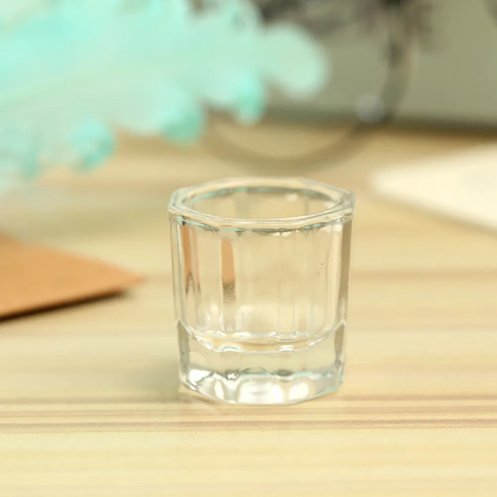 

8Pcs Manicure Glass Cups Premium Nail Art Liquid Holder Nail Salon Use Powder Mixing Cleaning Container Glass Manicure Cup