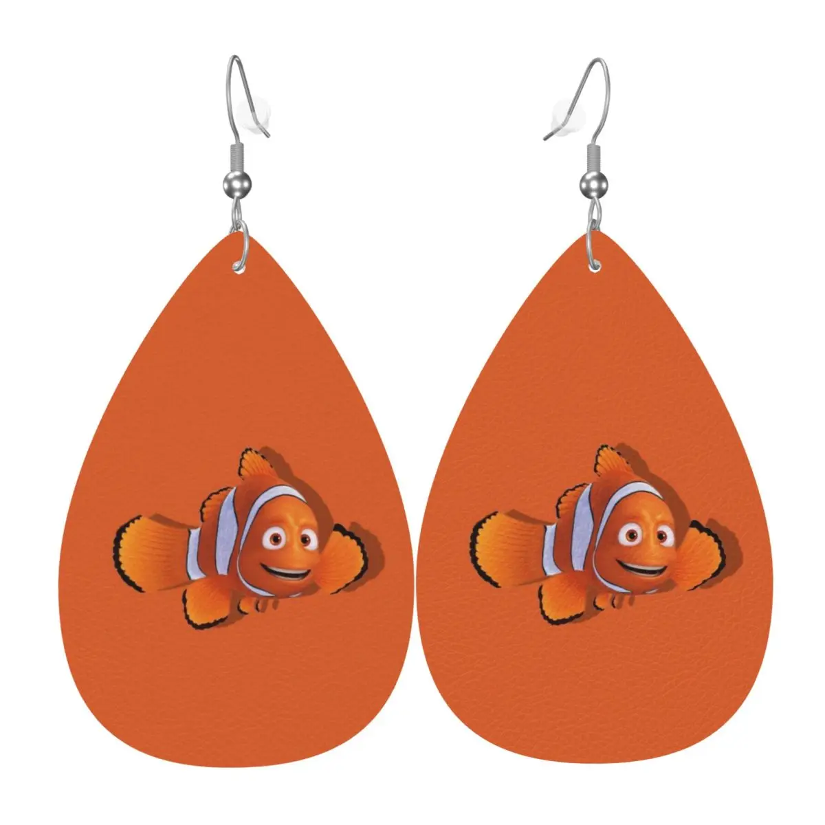 

Custom Finding Nemo PVC Leather Earrings Dangle Earrings Jewelry For Women For Wife Mother Gift