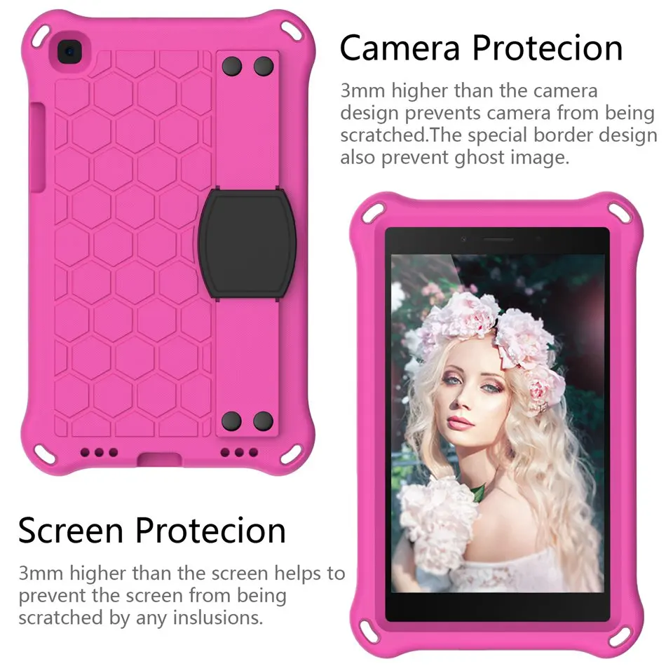 Case for Samsung galaxy Tab A 2019 8.0 inch SM-T290 T295 T297 hand-held Shock Proof EVA cover Handle stand case for kids