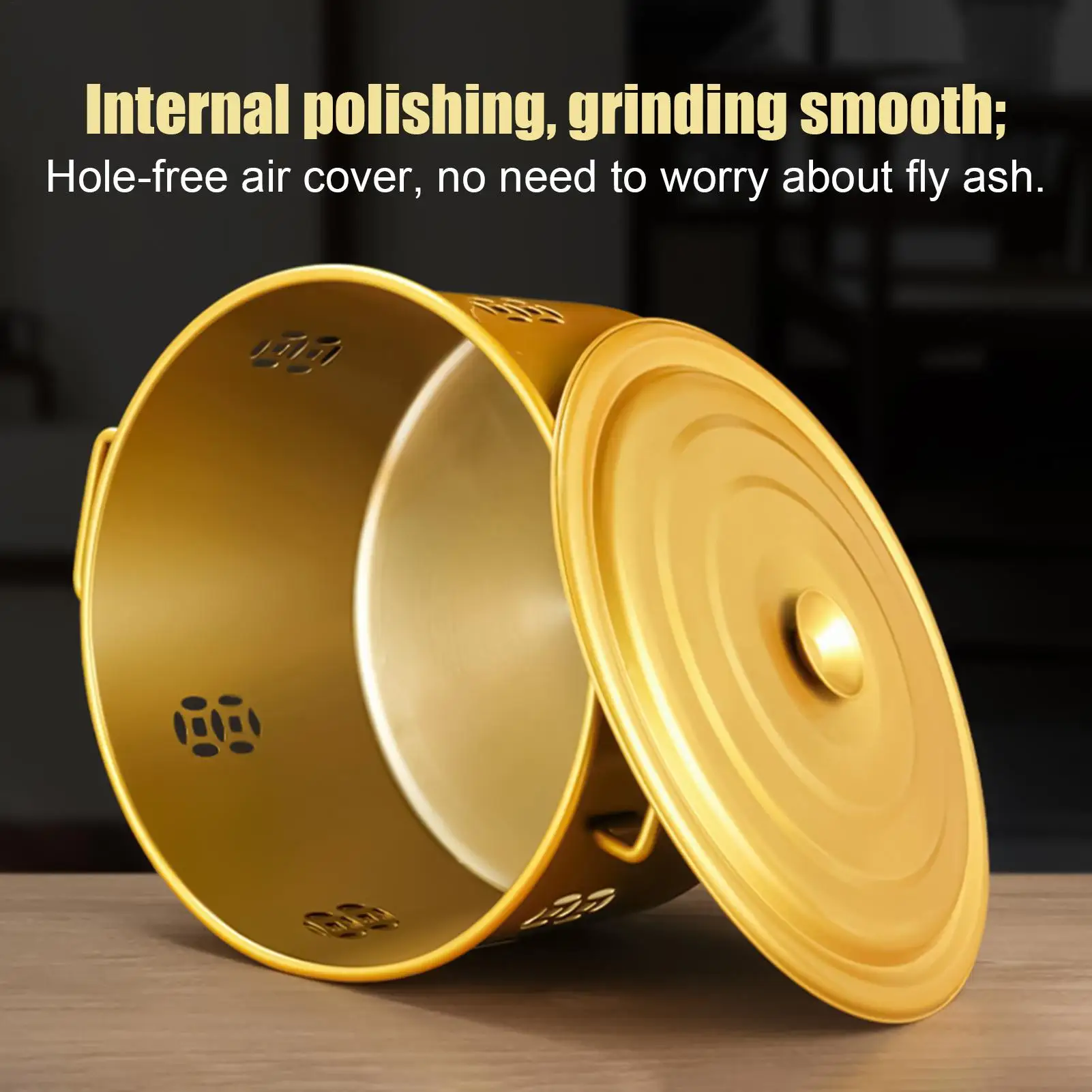 

Бочка для ожогов, банка из нержавеющей стали с ручкой, портативная бумажная корзина для денег с крышкой для деревянного мусора, сада, двора, фермы, патио