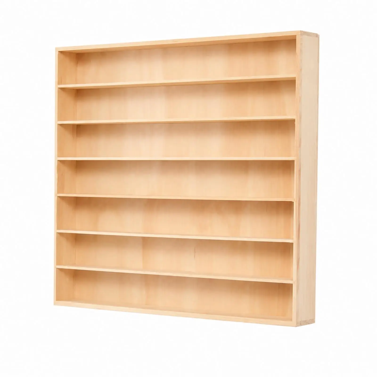 Multi Tier Wood Display Shelf for Wall Mounting Showcase Collectibles Model Cars and Books