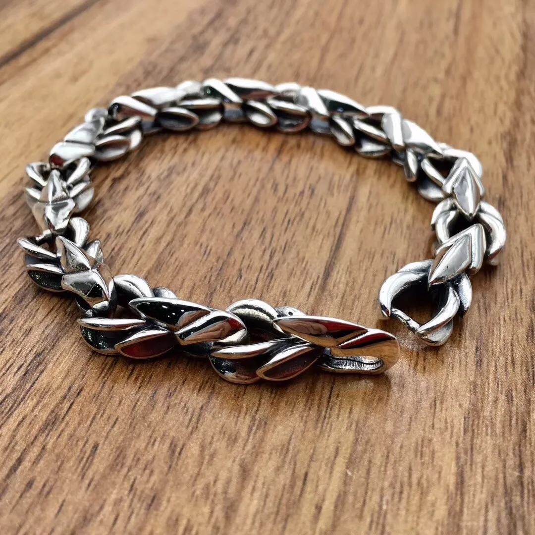 

Pure silver s925 domineering fashion personality coarse hand decoration eagle claw silver bracelet men's trendy jewelry