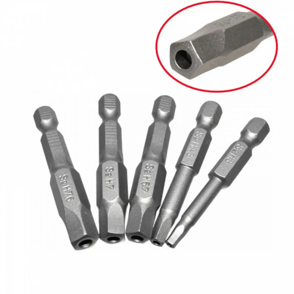 5pcs/set Magnetic Pentagon Head Screwdriver Bits Set for Electric Hand Screwdrivers Five-Sided Figure Screw Driver Drill Bit