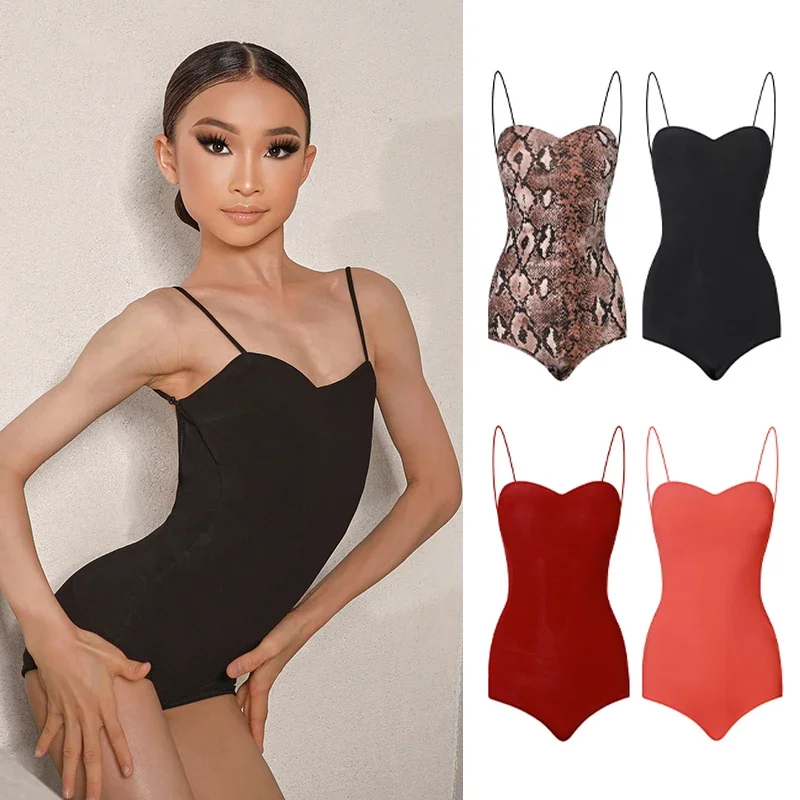 

Summer Girls Latin Dance Bodysuit Backless Gymnastic Clothes Cha Cha Samba Ballroom Dance Tops Latin Practice Wear Kids DNV16175