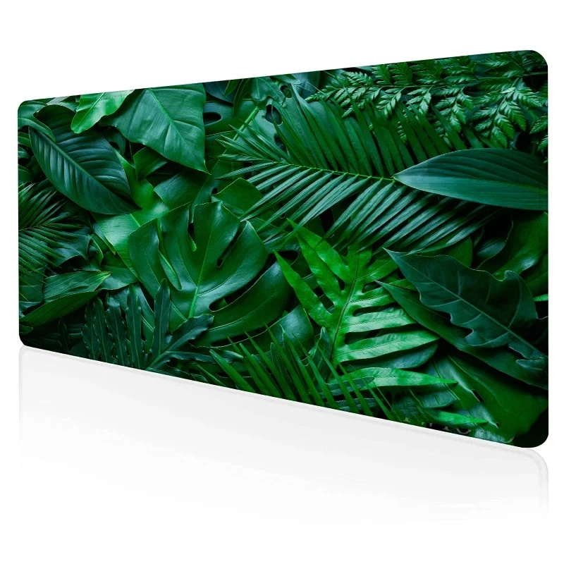 Tropical Beach Palm Mouse Pad Gaming XL New Large Green Leaves Computer Mousepad XXL MousePads Keyboard Pad Office Carpet Soft