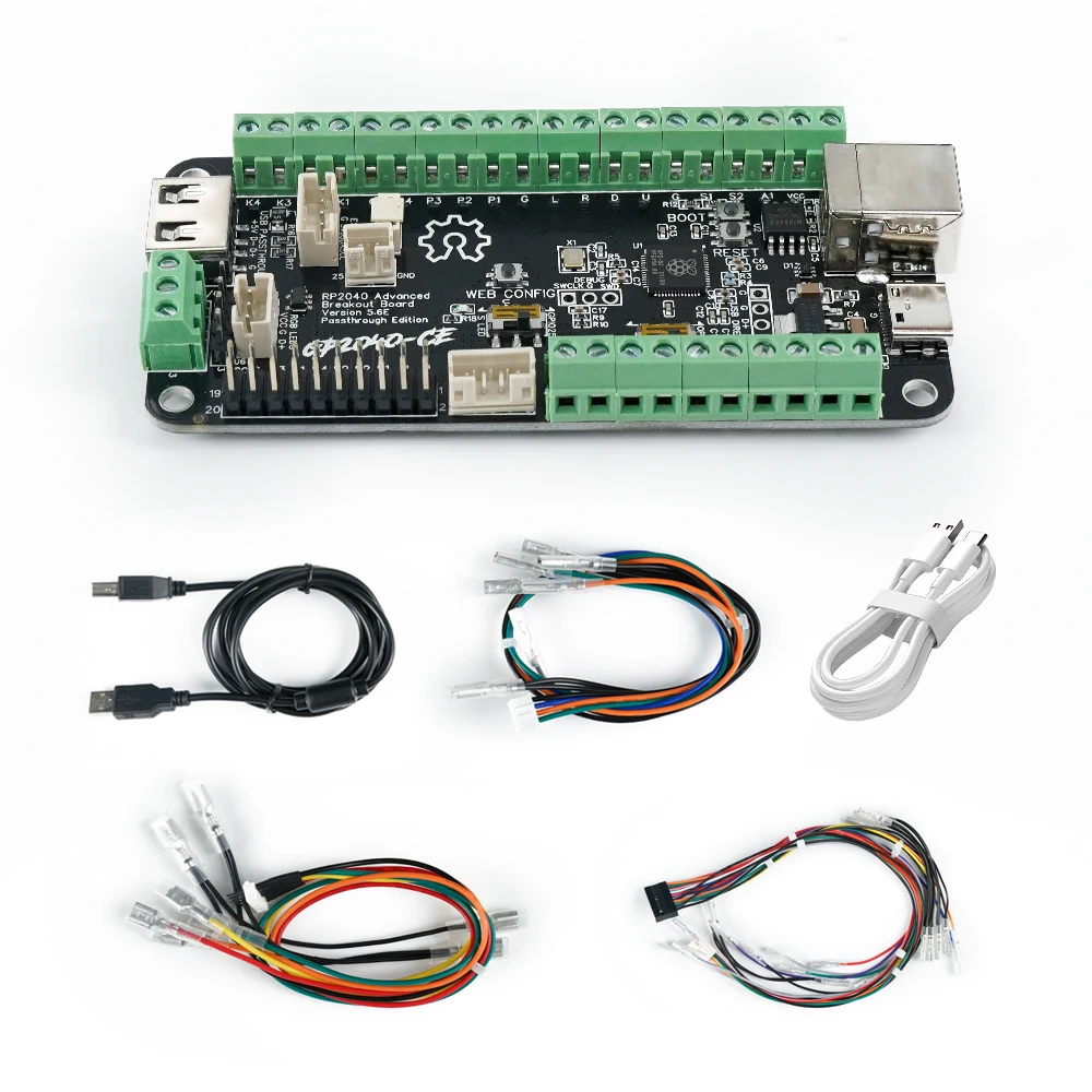 Rp2040 placa de fuga avançada placa de combate de passagem usb para arcade hitbox diy vara de luta para pc/ps4/ns/ps5