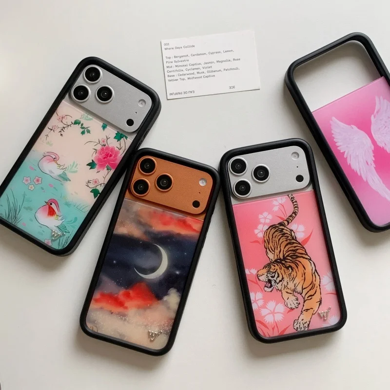 

Wildflower Orebellas Moon Angel Baby Phone Case For iPhone 16 Pro 13 12 15 14 17 Pro Max Plus Tiger mandarin duck wf cover﻿﻿﻿﻿﻿
