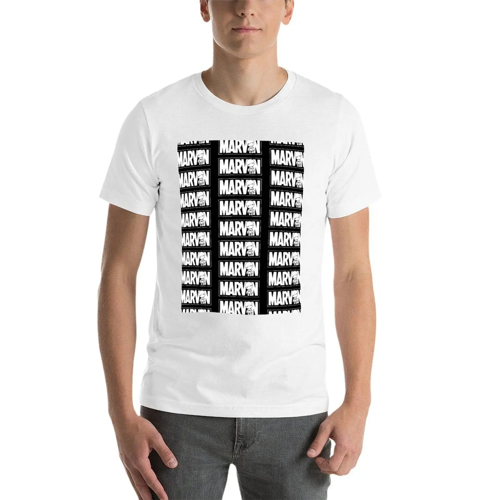 رائع مارفن المشي لمسافات طويلة تي شيرت رجل جرافيك تي شيرت رجل تي شيرت القطن عالية الجودة تي شيرت للرجل سليم تي شيرت مجسم