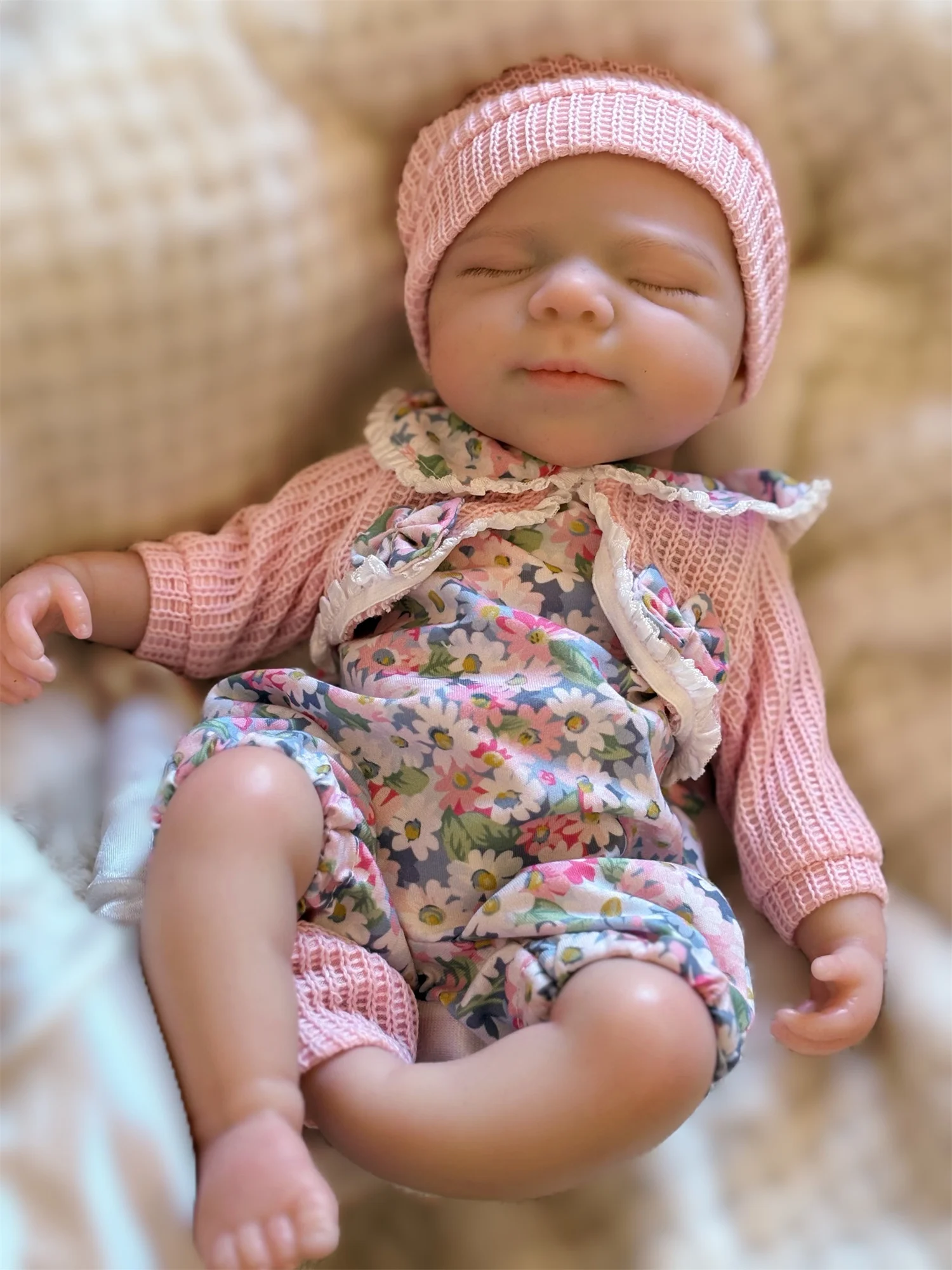 Open Mouth 33cm Pascale Full Body Silicone Reborn Girl Doll With Painted Skin Washable Soft Touch Reborn Girl  Silicone Doll