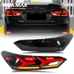 Pair Of Car Tail Light Assembly For Toyota Camry 2018-2021 LED Dynamic Turn Signal Start-up Animation Plug and Play Tail Lamps