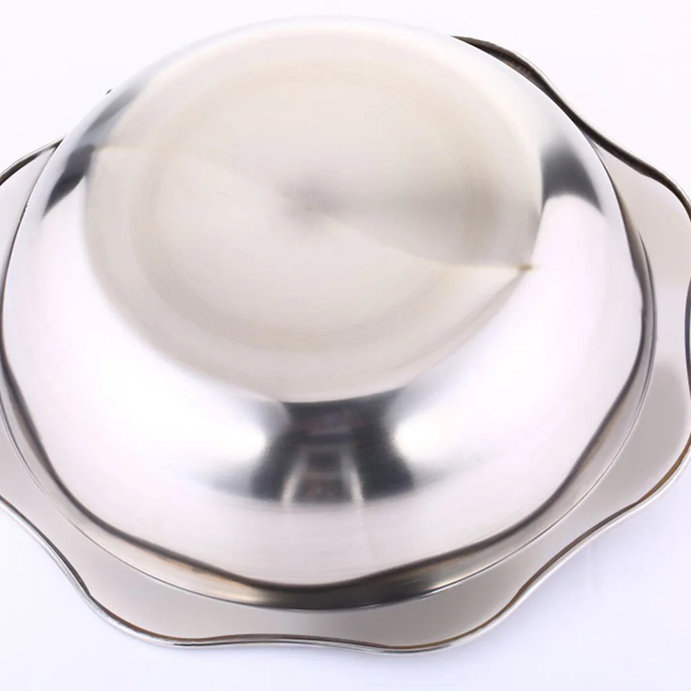 

Soup Pot Stainless Steel Duck Hotpot Pearlescent Cookware Silver Induction Cooker