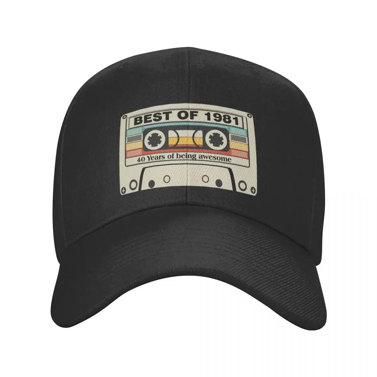 Retro Awesome 1981 Cassette Baseball Cap for Men Women Breathable 41th Birthday Gifts Dad Hat Sports Caps Spring Hats