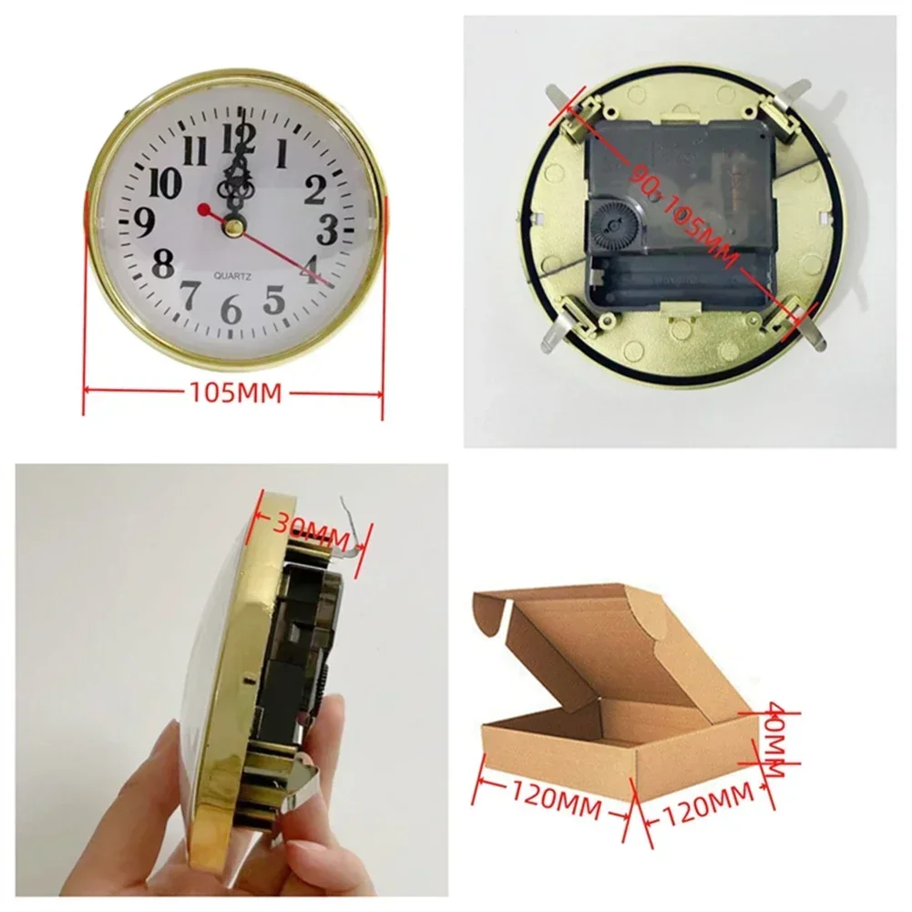65/80/90/105/110MM Classic Clock Crafts Quartz Movement DIY Round Clocks Head Insert Roman Number Littles Clock Arabic Numbers