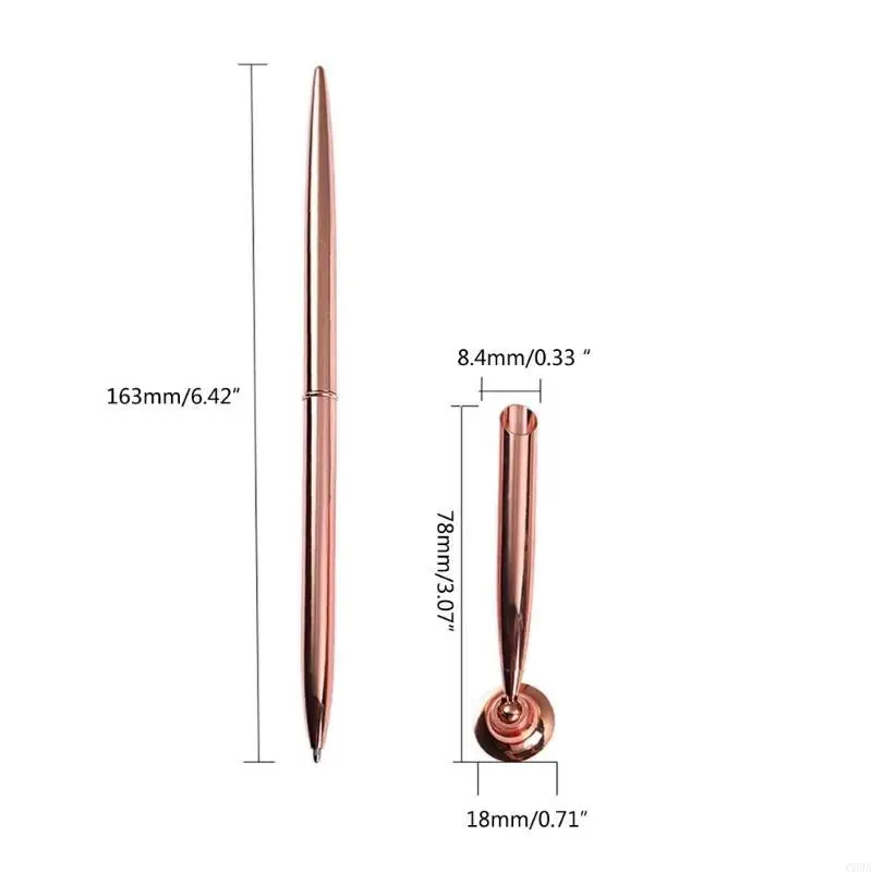 C63A Guest Pens Pen Stand Round Pen Holder Signing Pen Set Metal Pen Attached to Desk
