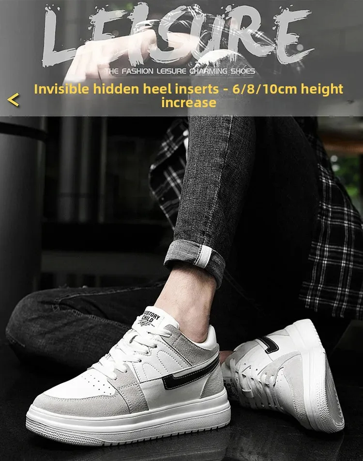 Herren-Sneaker mit Höhenerhöhung: Atmungsaktive Sportschuhe für Männer mit 4cm, 6cm, 8cm oder 10cm Erhöhung – Detail 1