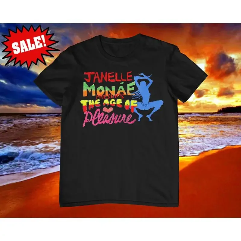 Vtg Janelle Mon E Singer Music Tour Cotton Black Full Size T Shirt