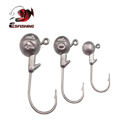 ESFISHING 지그 헤드 3g 5g 7g 10g 14g 9pcs 소프트 루어 낚시 태클 용 싱크 헤드 낚시 후크