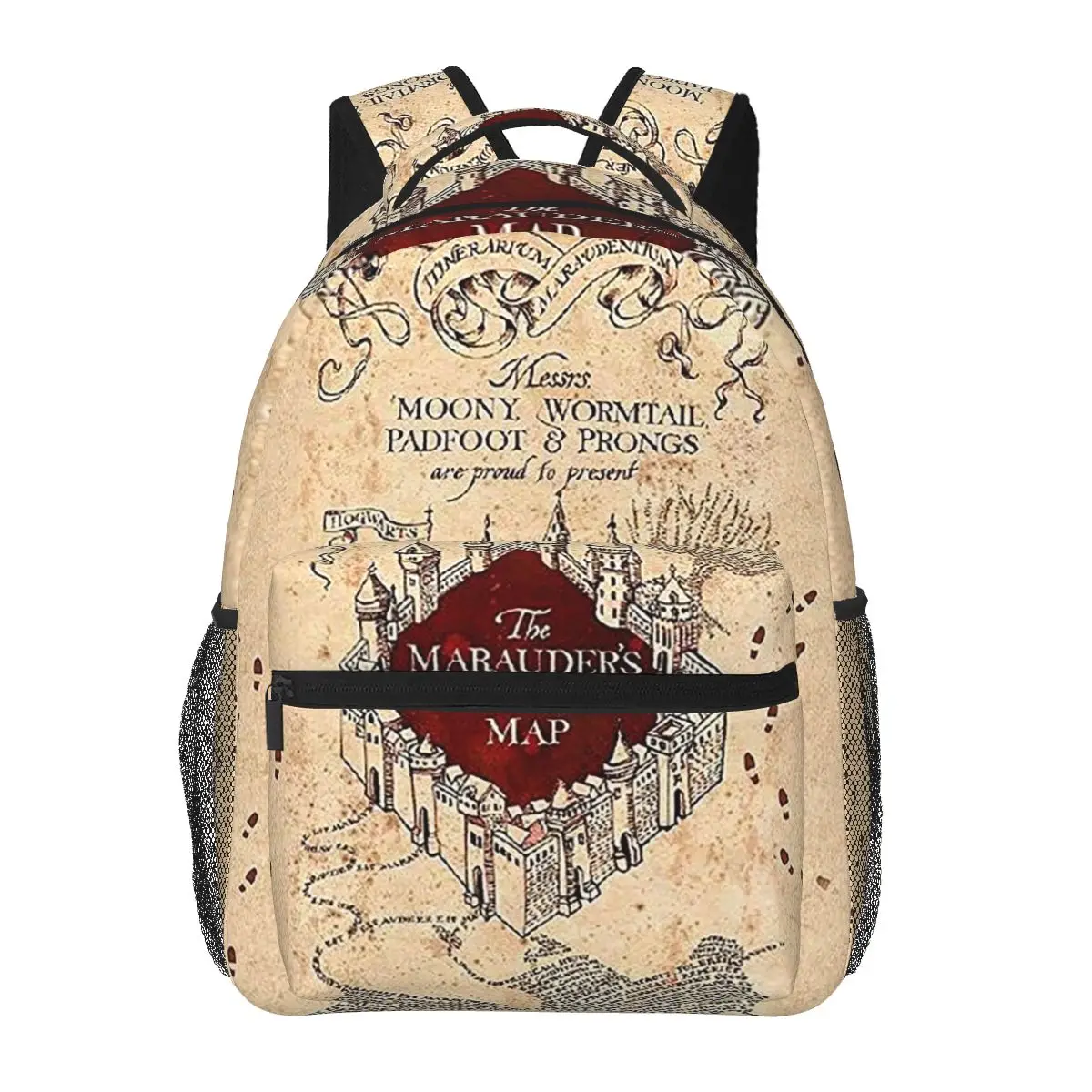Beige Map The Marauders Map Backpack Hot Sale Daypack Large Capacity Kids BookBag School Bag Shoulder Bags for Men Women view 3
