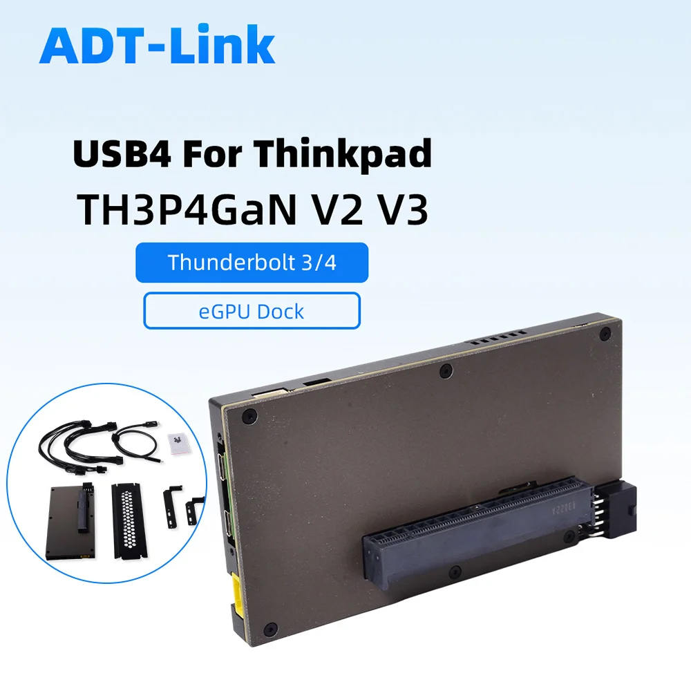 

TH3P4 GaN V2 Thunderbolt 3/4 USB4 eGPU Dock External Graphics Card Docking Station with 85W PD Charging 40Gbps for Gaming Laptop