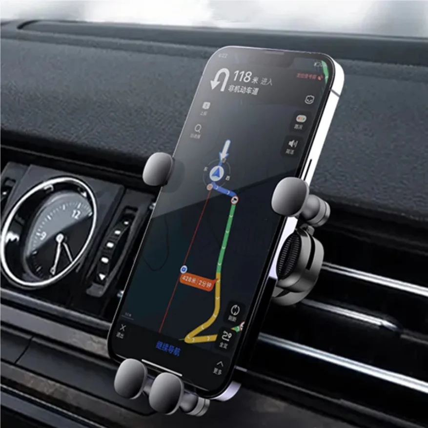 

Car Air Vent Mount Gravity Cell Phone Holder for 4.7-7 Inch Universal Smartphone IPhone Xiaomi GPS Stand Shockproof GPS Clip