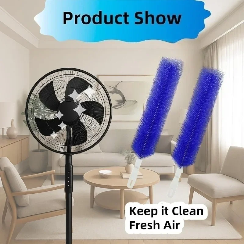 2PCS Bendable Long Duster Brush, Reusable Microfiber Fan Cleaner for AC Vents & Home