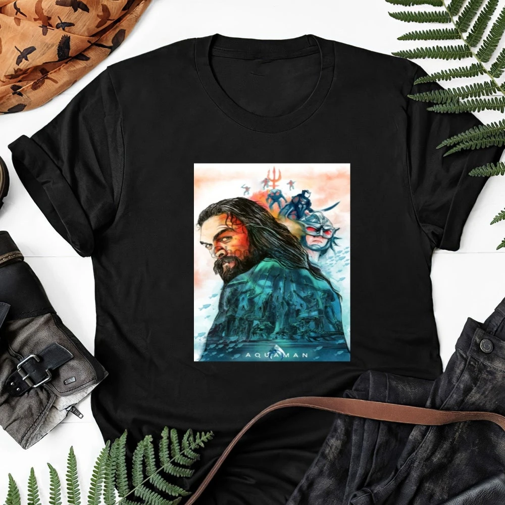 Movie Poster Aquaman Jason Momoa Gift Tee for Men Women Unisex T Shirt