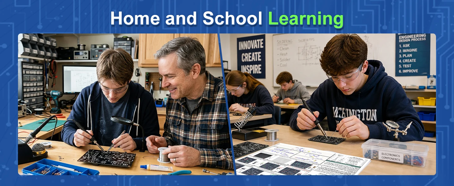 Ohmsches Gesetz Schaltkreis-Lernset: Serien- und Parallelschaltung Physik-Experimentierboard STEM Lötübungsset für Schüler & Anfänger – Detail 5