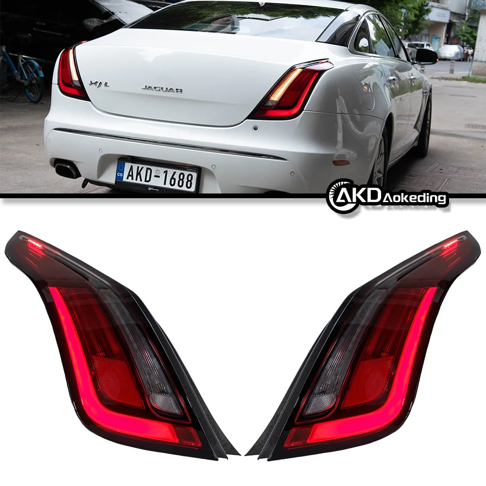 AKD Car Styling Tail Lamp for Jaguar XJ XJLTail Lights 2010-2018 XJL LED Tail Light DRL Brake Reverse Stop Lamp Automotive