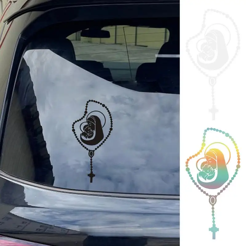 Car Window Faith Sticker Parent-Child Decorative Decals Waterproof Suvs Window Safety Decal For Car Rvs Auto Cycle Motorcycle