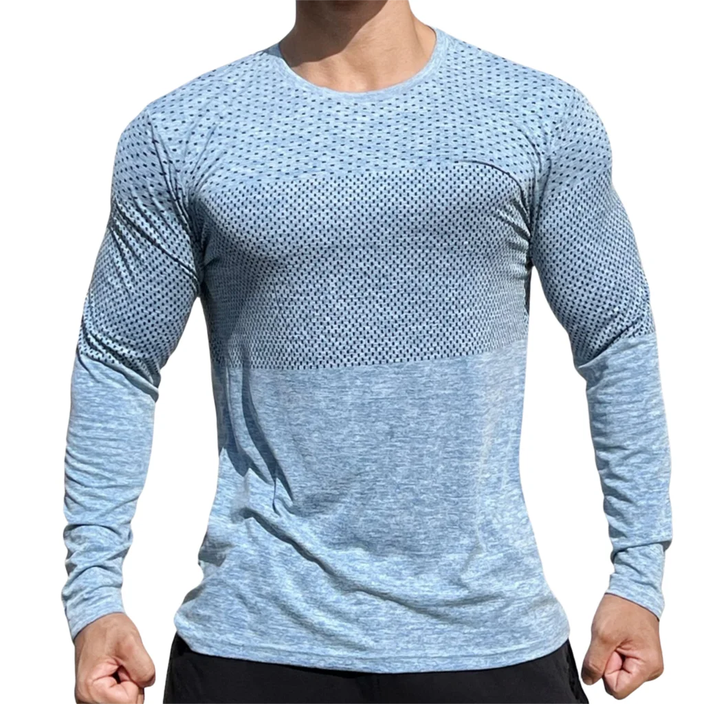 Men Autumn Long Sleeve T-shirt Gym Fitness Training Bodybuilding Tees Tops Male Running Sport men Shirts Men T-shirt