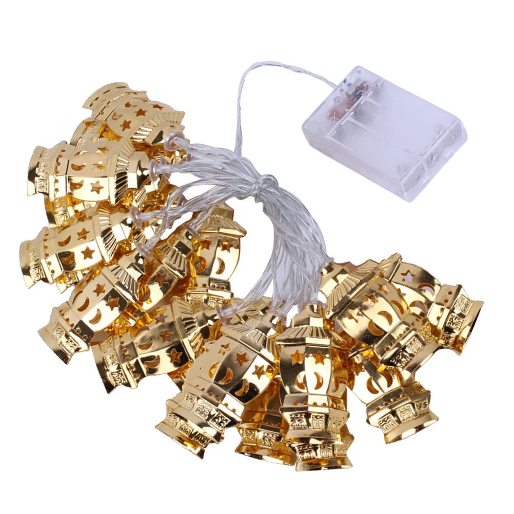

20Leds 3M Golden Fairy String Lights Iron Ramadan Decoration Home Garden Party Outdoor Festival Lighting Muslim Eid Lamp White