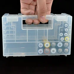 Hard Plastic Anti Impact Wear Resistant Battery Storage Box Case Practical Organizer Clear Inner Compartment Holder AA AAA