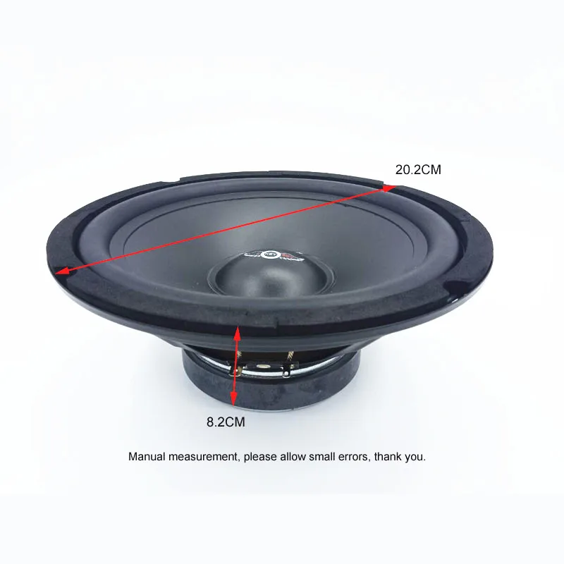 1pc 8 Inch Speaker Car Mid Bass Powerful 400W 4Ohm 8 ohm  Foam Edge  PP Cone Auto Door Audio Midrange LoudSpeakers