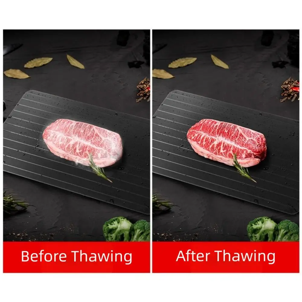 سبائك الألومنيوم صينية إزالة الجليد السريع مع تصميم الأخدود حجم كبير لوحة ذوبان كفاءة ذوبان أدوات المطبخ #2