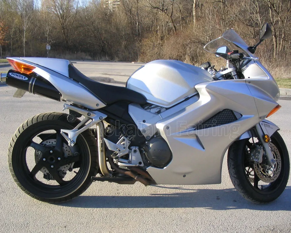 VFR800 02 03 04 05 06 07 12 Fairing For Honda VFR 800 2002-2012 Silver Motorcycle Fairings (Injection Molding)