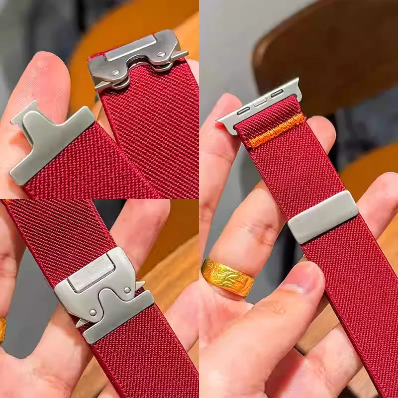 Strap For Apple Watch Ultra 2 Band 49mm 44mm 46mm 42mm 40mm 45mm 41mm Parachute Correa Bracelet IWatch Series SE 10 9 8 7 6 5 4 image 5