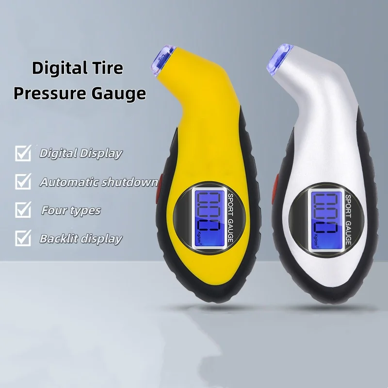 

High-Precision Digital Tire Pressure Gauge Tester Suitable for Bicycles Cars and Trucks LCD Display
