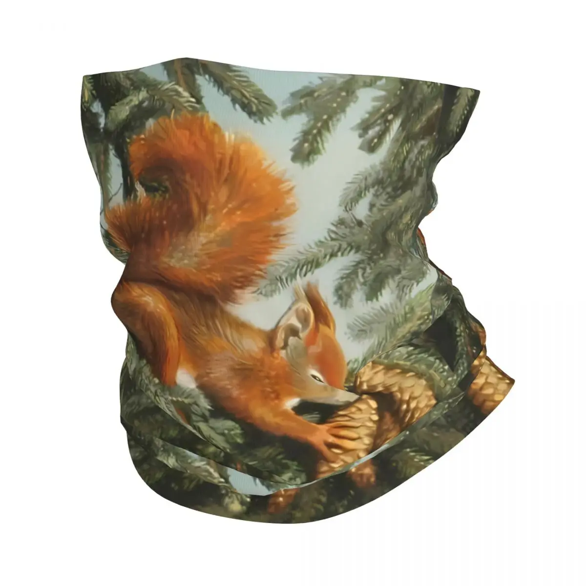 Squirrel Scarf Neckerchief Neck Face Mask Polyester