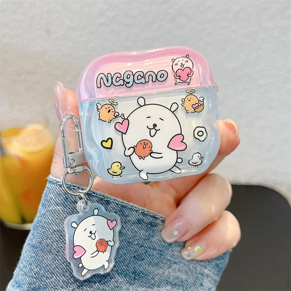 한국 INS 귀여운 백곰 헤드폰 케이스 에어팟 4 3 2 에어팟 프로 2 커버 이어폰 실리콘 귀여운 펀다 보호 커버