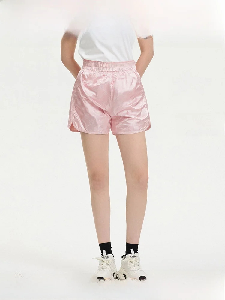 

Noisy Teddy25 Summer New Faion Casual Simple Color Women's Casual orts Comfortable Elastic l Waist Straight Leg