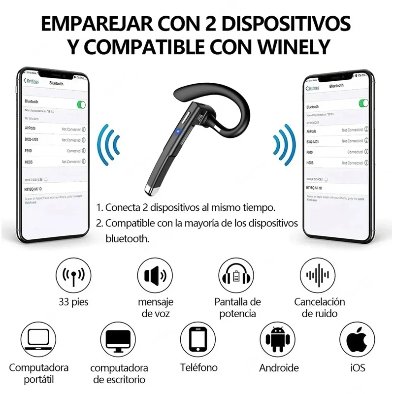 Auricolari da lavoro con auricolare a dente singolo con auricolare con microfono, 24 ore in Standby Auricolari da lavoro con auricolare a dente singolo con auricolare con microfono, 24 ore in Standby